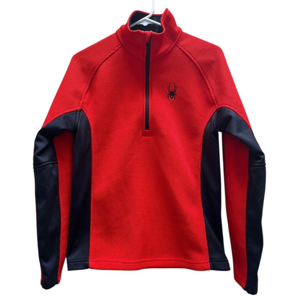 Spyder Red and Black Quarter Zip Pullover Men's Size Small